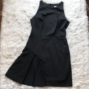 Milly Little Black Dress - Asymmetrical Ruffle Hem